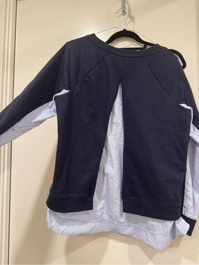 Tommy Hilfiger Navy Blue & Light Blue Layered Sweatshirt